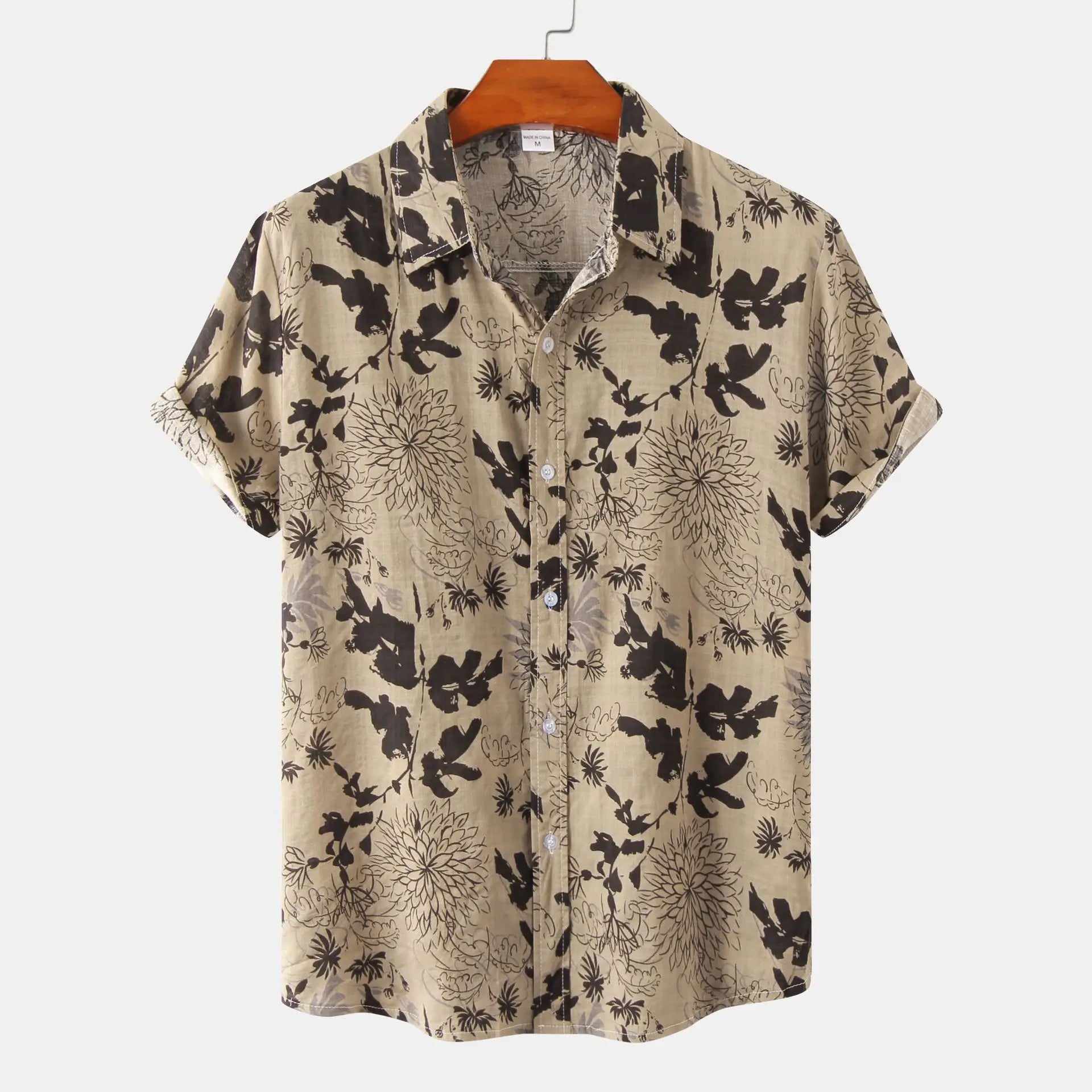 Men's Hawaiian Shirt Button-Down Lapel for Outdoors | BEGOGI shop | ES823M202305156