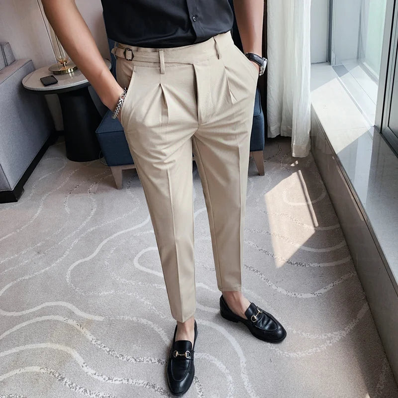 Stretch Suit Pants | Formal Dress Pants for Business Office and Social |BEGOGI SHOP | Khaki