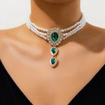 Crystal Bead Necklace | BEGOGI shop | necklace green