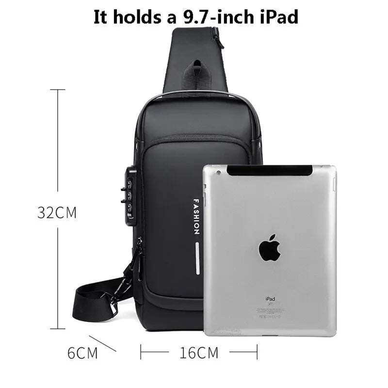 Multifunction Anti-theft Shoulder Bag with USB | crossbody bag for travel |BEGOGI SHOP |