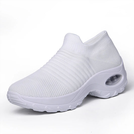 Casual sports shoes for women | thick sole air cushion | BEGOGI SHOP| WHITE