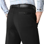 Men's pants | Men's loose thin pants | Men's high waist straight pants |BEGOGI SHOP | Black