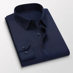 Men's dress shirts | Men's Long Sleeve Slim Formal Shirts | BEGOGI SHOP | Navy blue