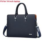 Men's bag, leather shoulder bag | Business briefcase for laptop | BEGOGI SHOP | Blue-14inch CHINA