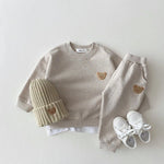 Baby Boys Set | Little Bear Embroidered Tops | coat, pants | BEGOGI Shop |