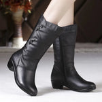 Style Mid-Length Boots for Women | non-slip low heel boots|BEGOGI SHOP | black