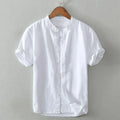 Stand Collar white cotton and linen only 5 pieces left