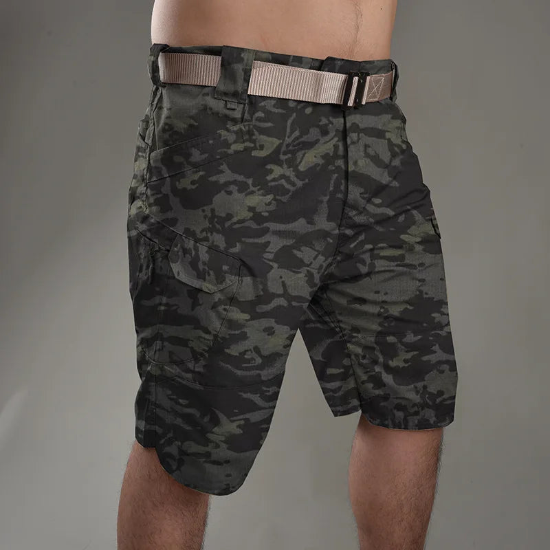 Men's Military Shorts |Casual summer shorts|BEGOGI SHOP | Dark camo-No belt