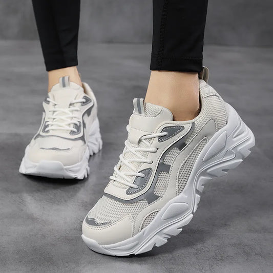Chunky Sneakers for Women | casual white leather shoes | BEGOGI SHOP|