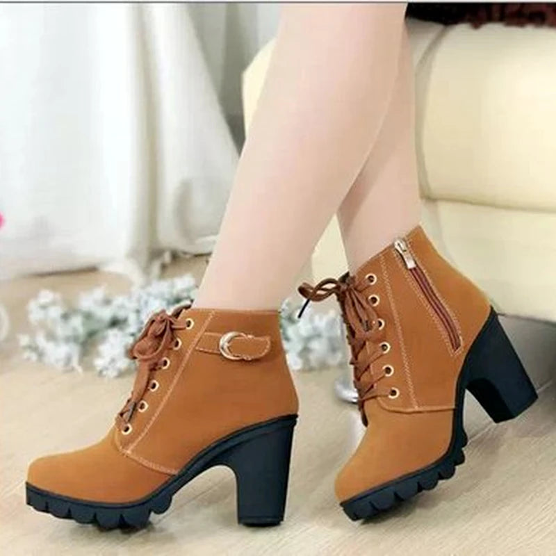 Mid-Length Boots for Women | non-slip low heel boots|BEGOGI SHOP |