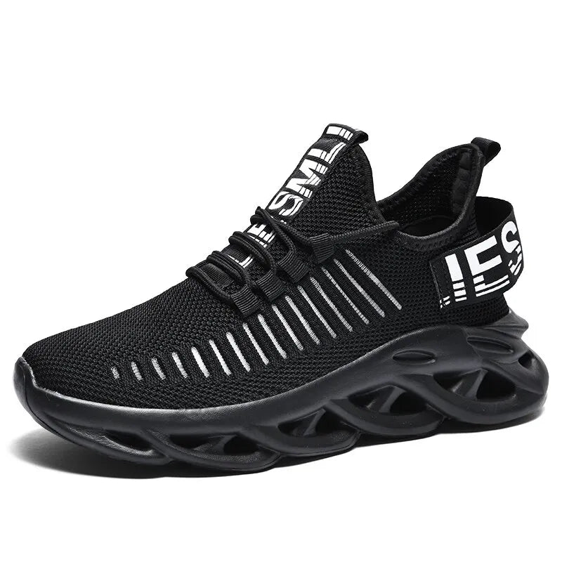 Lightweight PU leather sports shoes | Breathable shoes | BEGOGI SHOP| Black