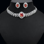 Luxurious Cubic Zirconia Necklace for Women | BEGOGI shop | red