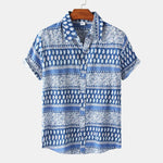 Men's Hawaiian Shirt Button-Down Lapel for Outdoors | BEGOGI shop | ES823M20230514Y