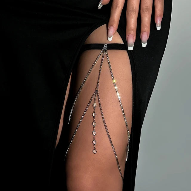 Pearl Leg Chain Women Simple | Elastic thigh chain | BEGOGI shop | BK00193