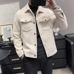 Men's Lapel Fashion Jacket | BEGOGI shop | white XXXL