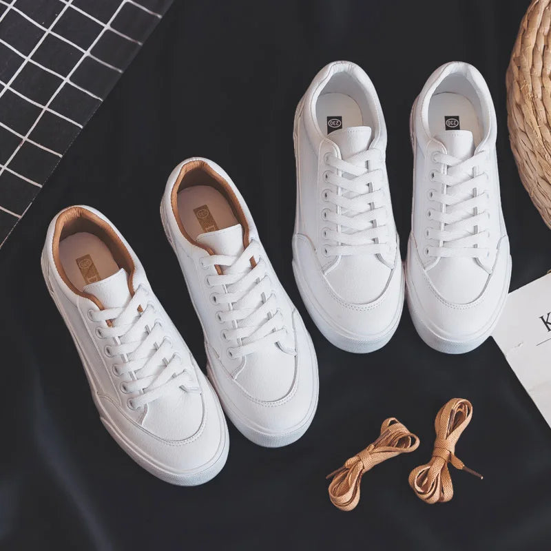White shoes for women | casual shoes with laces |BEGOGI SHOP |