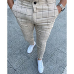 Men's Casual Plaid Pants | classic fashion |BEGOGI SHOP | Khaki