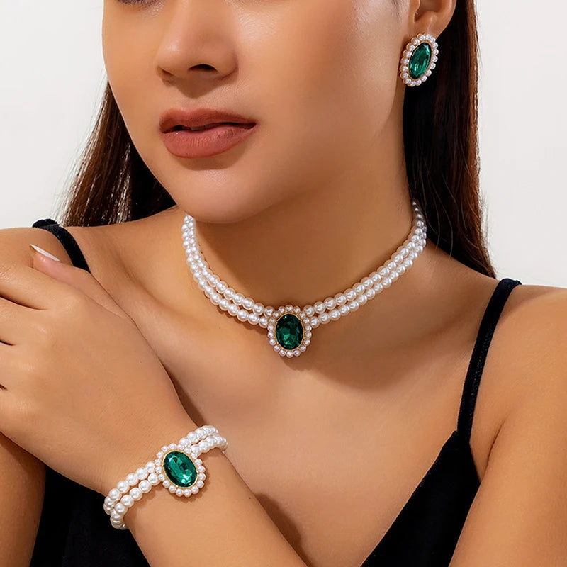 Imitation Pearl Necklace and Bracelet for Women | BEGOGI shop | A7