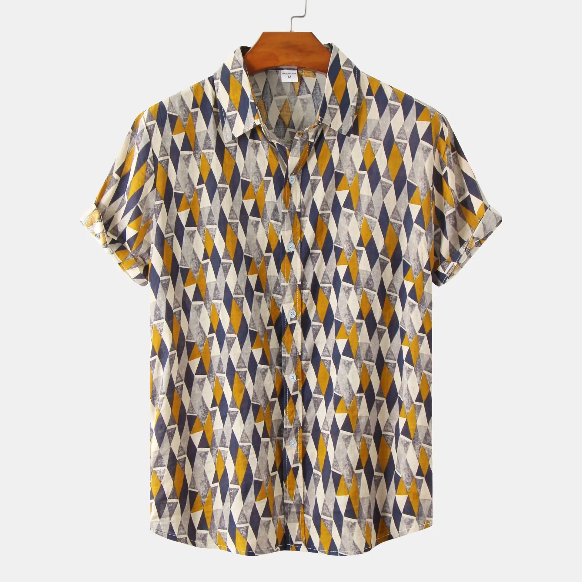 Men's Hawaiian Shirt Button-Down Lapel for Outdoors | BEGOGI shop | ES823M202305151