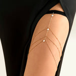 Pearl Leg Chain Women Simple | Elastic thigh chain | BEGOGI shop | JS00129