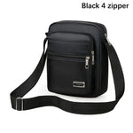 Crossbody bag for men | chest bag, men's Vintage leisure bag | BEGOGI SHOP| Black 4 zippers