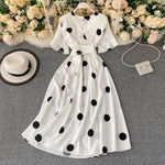 Elegant women's dress | Elegant Vintage Bandage Slim Waist | big swing long party dress | BEGOGI SHOP |