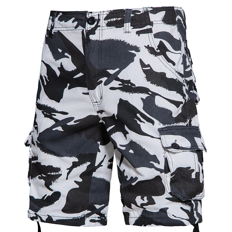 Men's Cargo Shorts | Casual summer shorts |BEGOGI SHOP | 002White camouflage