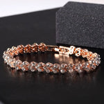 Luxury Braided Leaf Bracelet for Women | BEGOGI shop | Rose gold CHINA 21cm