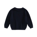 Toddler Baby Crewneck Sweaters | Long Sleeve Loose Knitted Pullovers |BEGOGI SHOP | Navy Blue