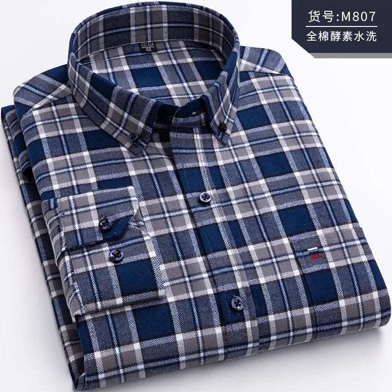 Men's Pure Cotton | Men's Regular Fit Long Sleeve Casual Shirt | BEGOGI SHOP | M807