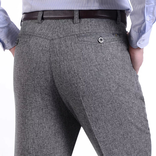 Men's pants | Men's loose thin pants | Men's high waist straight pants |BEGOGI SHOP | gray