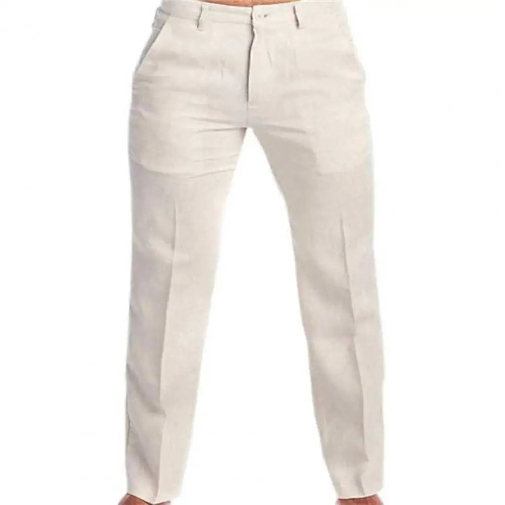 Linen pants with pocket | Men's Fashion Stylish Sweatpants |BEGOGI SHOP | Beige