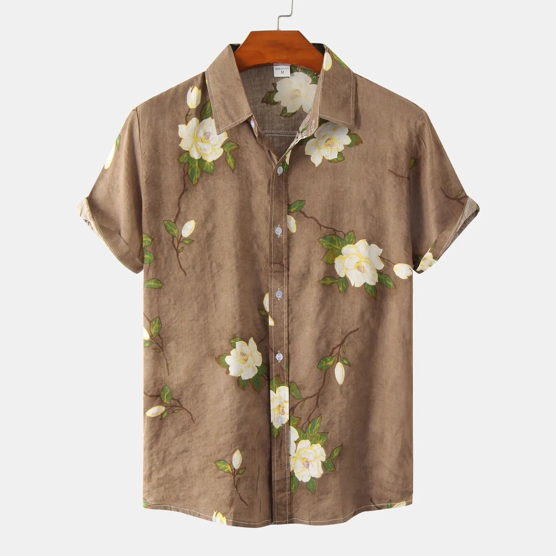 Men's Hawaiian Shirt Button-Down Lapel for Outdoors | BEGOGI shop | ES823M20230514T