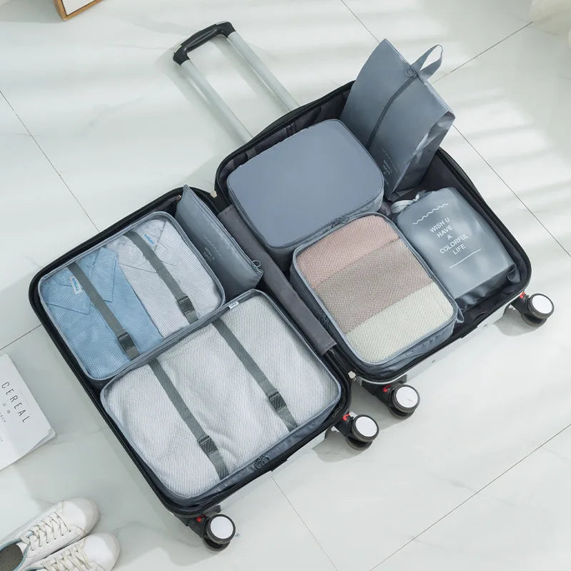 Set travel bag | Clothes organizer | Travel organizer | BEGOGI Shop | Grey