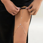 Pearl Leg Chain Women Simple | Elastic thigh chain | BEGOGI shop | BK00177