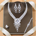 Luxury Geometric Rhinestone Necklace and Earrings for Women | BEGOGI shop | Type 3