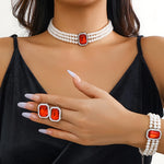 Imitation Pearl Necklace and Bracelet for Women | BEGOGI shop | A2