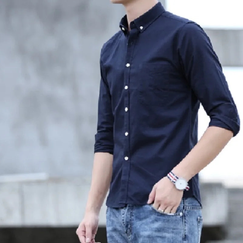Men's Plaid Long Sleeve Shirt | BEGOGI shop | 8758-8