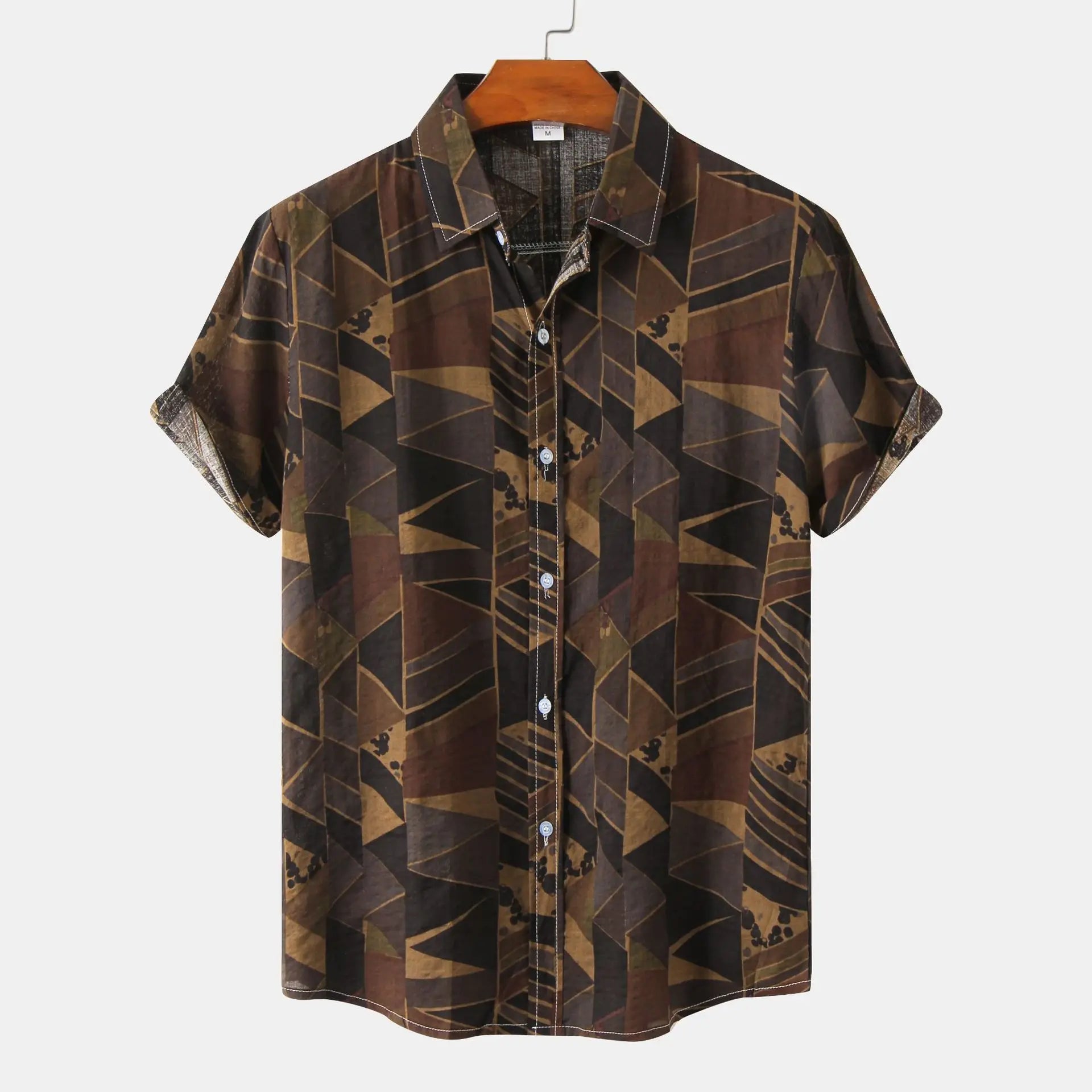 Men's Hawaiian Shirt Button-Down Lapel for Outdoors | BEGOGI shop | ES823M202305157
