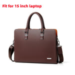 Men's bag, leather shoulder bag | Business briefcase for laptop | BEGOGI SHOP | Coffee-15inch CHINA