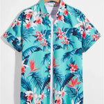 Men's Hawaiian Shirt Button-Down Lapel for Outdoors | BEGOGI shop | ESYJXC1867