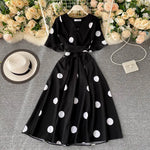 Elegant women's dress | Elegant Vintage Bandage Slim Waist | big swing long party dress | BEGOGI SHOP | Black One Size