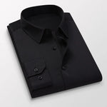 Men's dress shirts | Men's Long Sleeve Slim Formal Shirts | BEGOGI SHOP | black