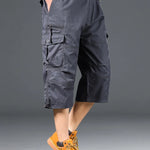 Summer Cargo Shorts | below knee casual loose pants | BEGOGI Shop | 0036Grey