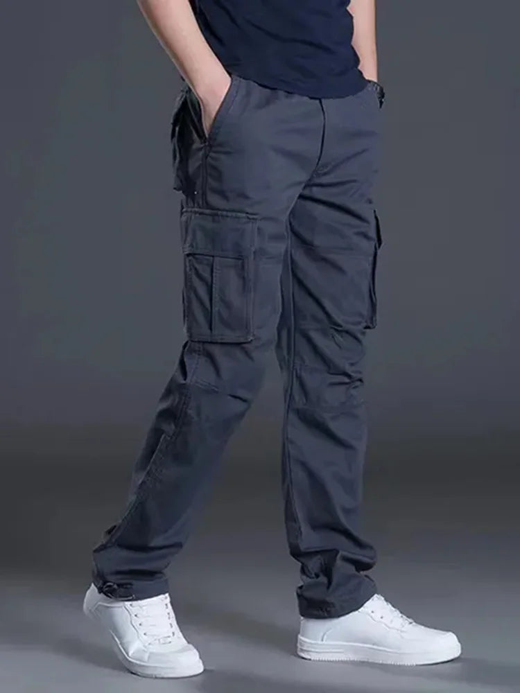 Men's Plain Cotton Cargo Pants | Multiple flap pockets| BEGOGI SHOP |