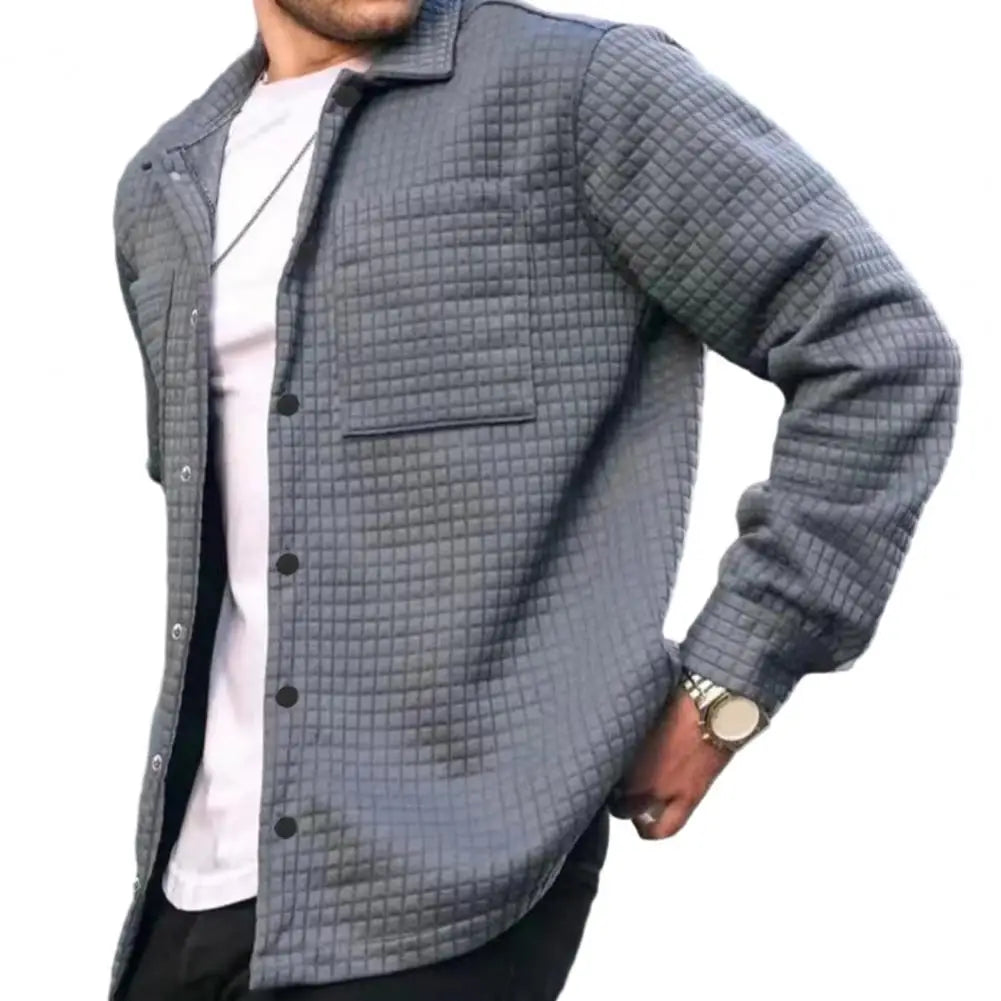 Men's jacket Cardigan with turn-down collar | BEGOGI shop | Grey