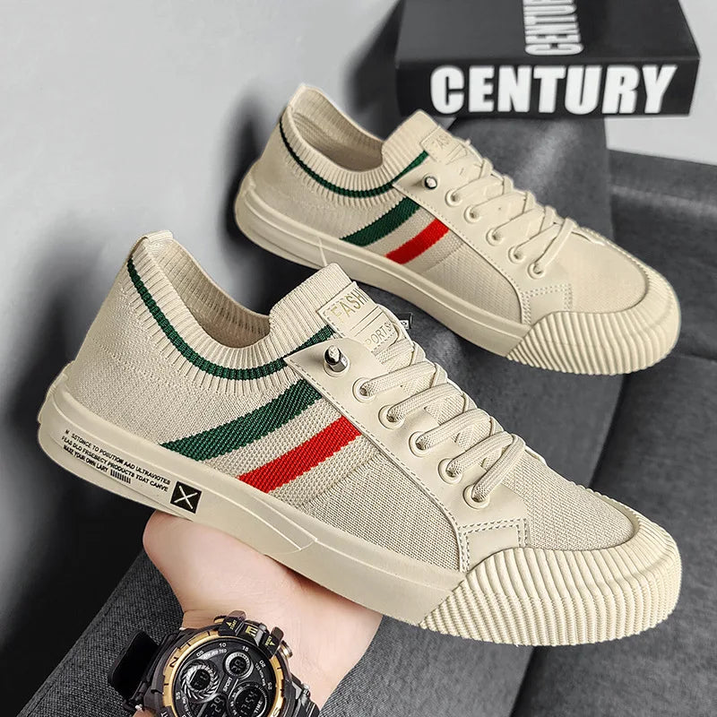 Men's Casual Sneakers | light loafers | breathable | flat shoes for men |BEGOGI SHOP | beige