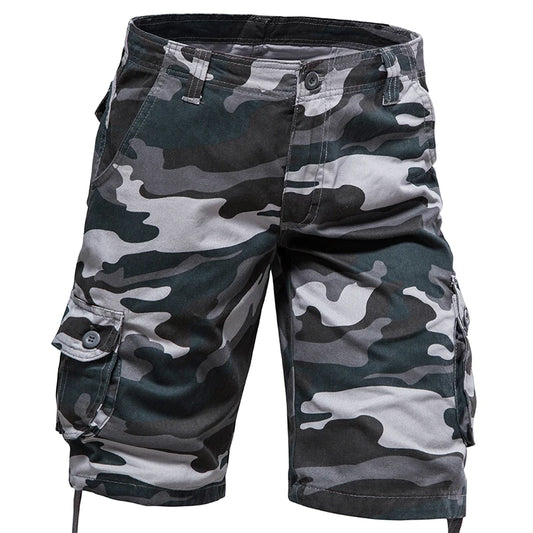 Men's Cargo Shorts | Casual summer shorts |BEGOGI SHOP | 002Blue camouflage