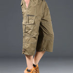Summer Cargo Shorts | below knee casual loose pants | BEGOGI Shop | 0036Military yellow