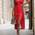 Women's summer dress | beach dresses with open back | BEGOGI SHOP | Red